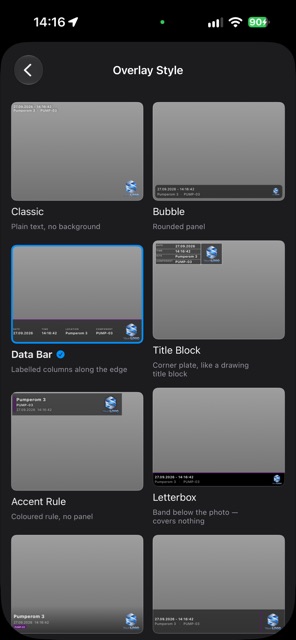 Choosing an overlay style